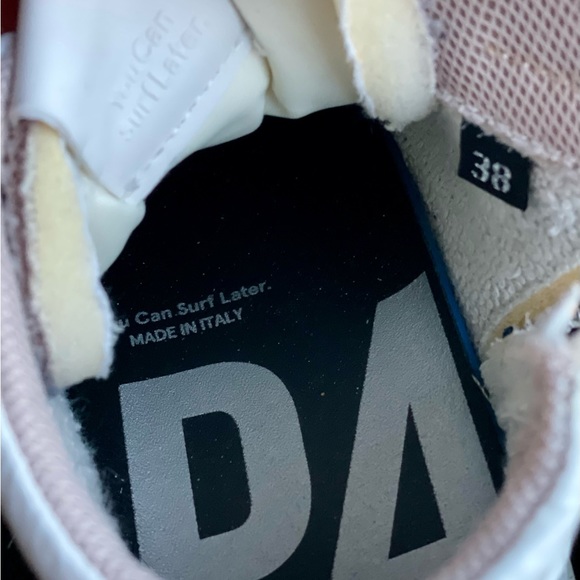 P448 high top white patent leather sneakers size (38) US SIZE 7.5 - 8 womens - Picture 9 of 14